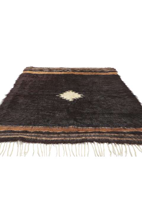 4 x 6 Vintage Turkish Angora Wool Kilim Rug 53836