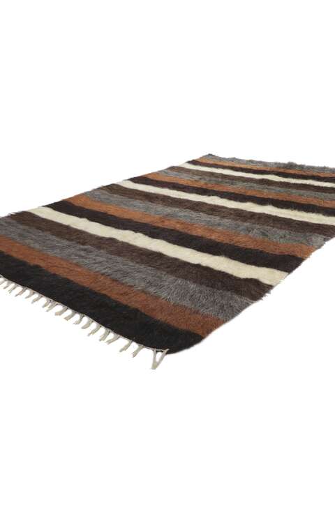 4 x 6 Vintage Turkish Angora Wool Kilim Rug 53856