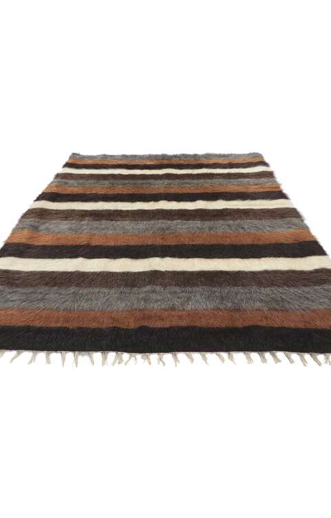 4 x 6 Vintage Turkish Angora Wool Kilim Rug 53856