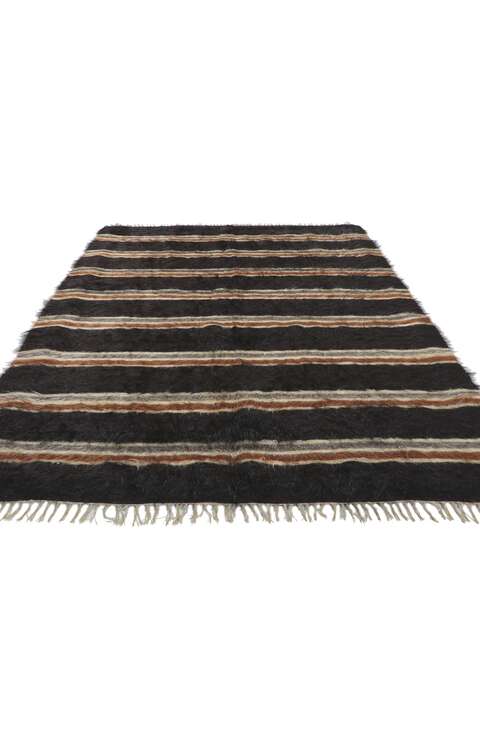 4 x 6 Vintage Turkish Angora Wool Kilim Rug 53857