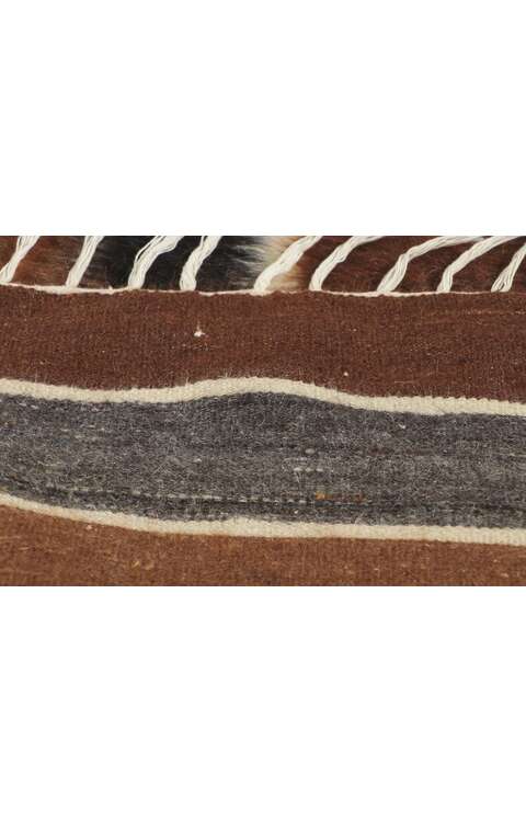 4 x 7 Vintage Turkish Angora Wool Kilim Rug 53858