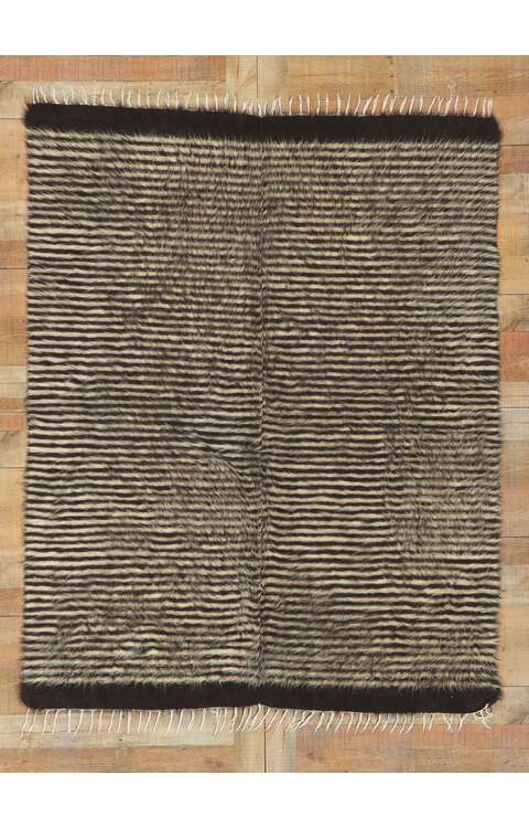 5 x 7 Vintage Turkish Angora Wool Kilim Rug 53847