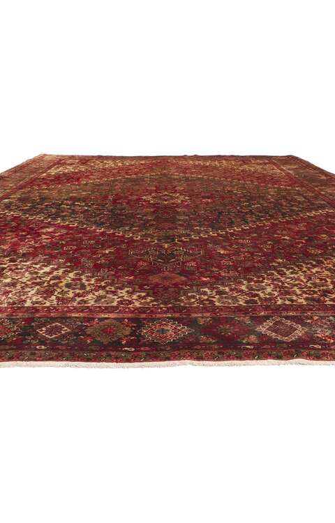 11 x 15 Vintage Persian Heriz Rug 61196