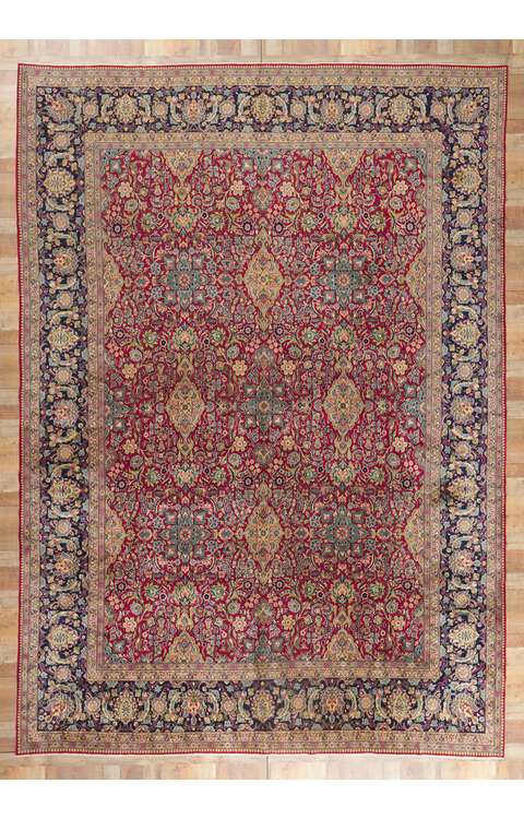 12 x 16 Vintage Persian Kerman Rug 61193