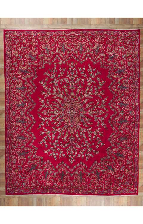 13 x 16 Antique Persian Kerman Rug 61209