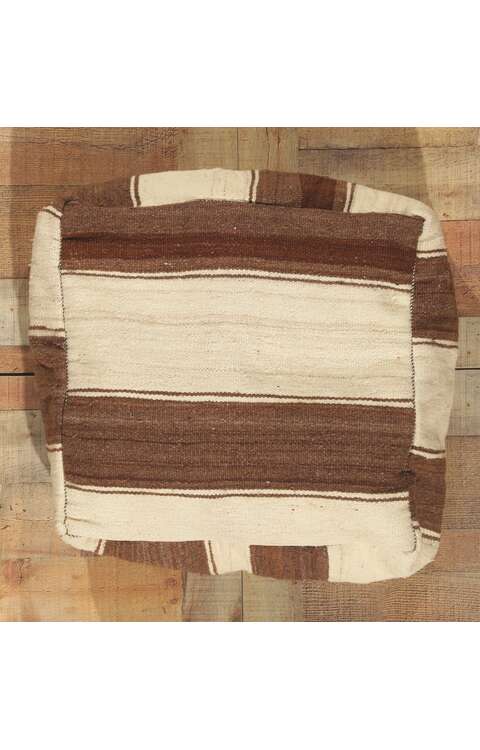 2 x 2 x 1 Vintage Moroccan Kilim Floor Pouf 78411