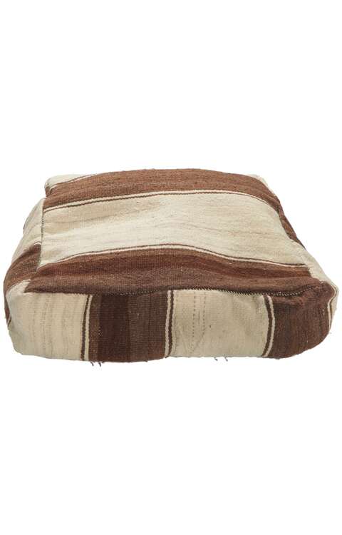 2 x 2 x 1 Vintage Moroccan Kilim Floor Pouf 78411