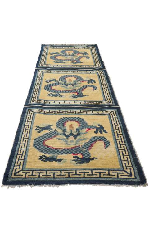 2 x 13 Antique Chinese Ningxia Bench Runner 78455