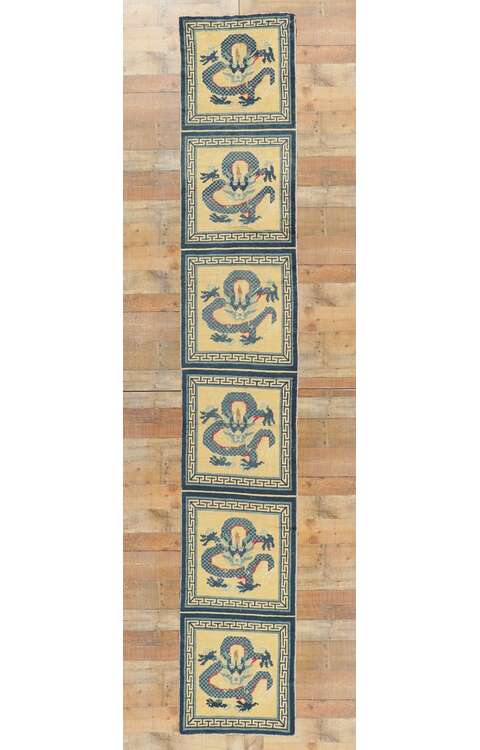 2 x 13 Antique Chinese Ningxia Bench Runner 78455