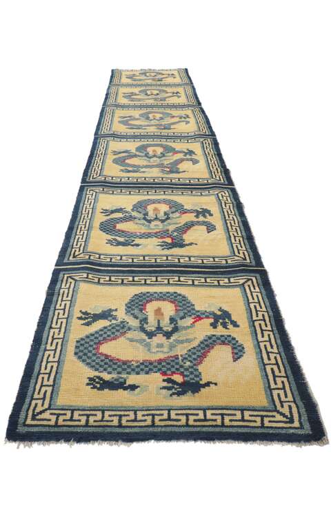 2 x 13 Antique Chinese Ningxia Bench Runner 78455
