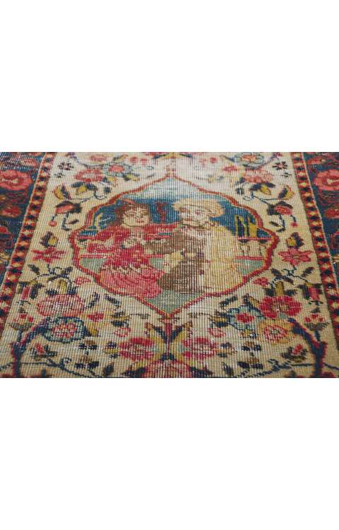 2 x 2 Antique Persian Tabriz Rug 61213