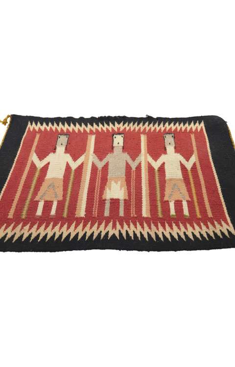 2 x 2 Vintage Navajo Yeibichai Rug 78426