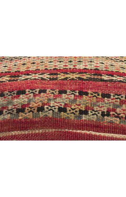 2 x 2 x 1 Vintage Moroccan Kilim Floor Pouf 78438
