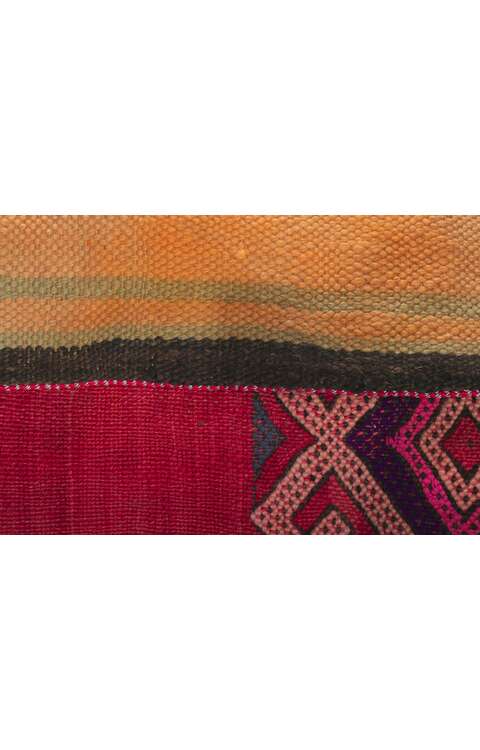 2 x 2 x 1 Vintage Moroccan Kilim Floor Pouf 78439