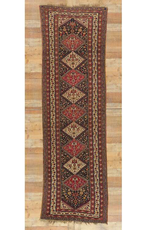3 x 11 Antique Persian Shiraz Runner 78454