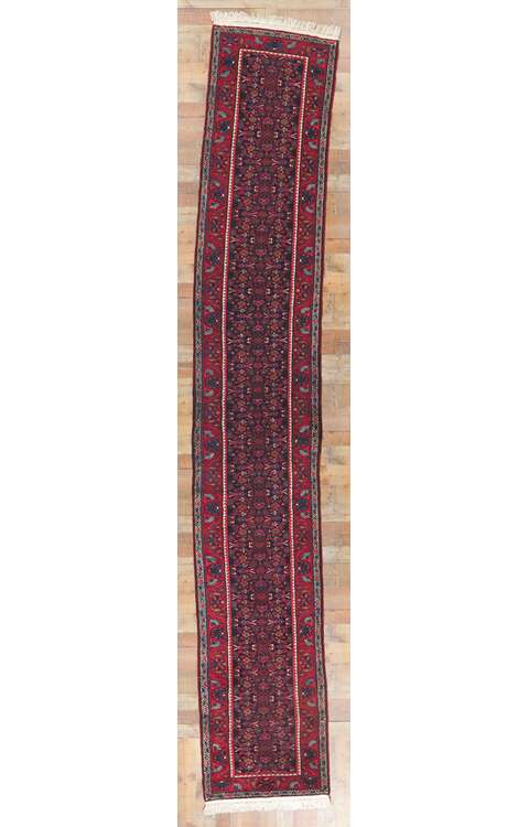 3 x 17 Antique Persian Malayer Runner 78452