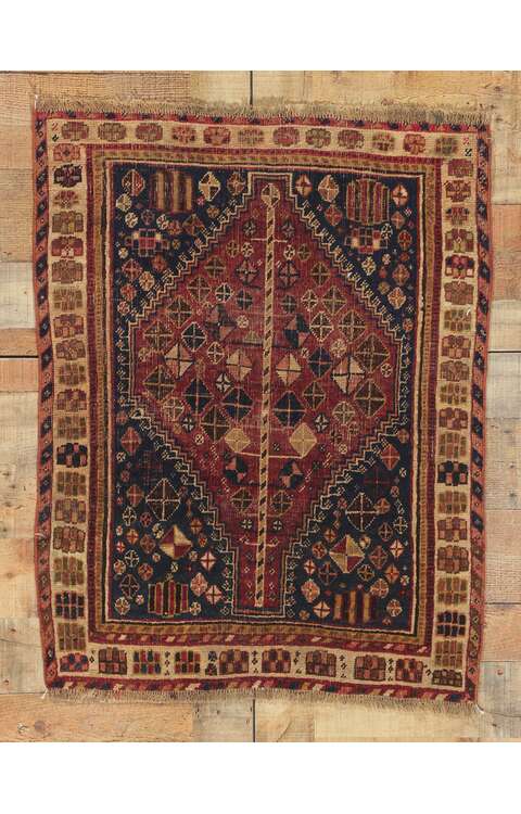 3 x 3 Antique Persian Shiraz Rug 61217