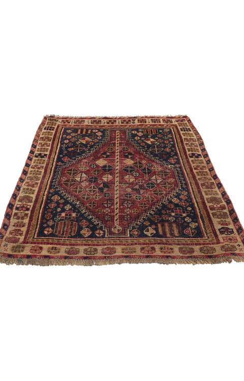 3 x 3 Antique Persian Shiraz Rug 61217