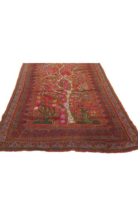 3 x 9 Antique Kerman Embroidery Pateh Runner 78435