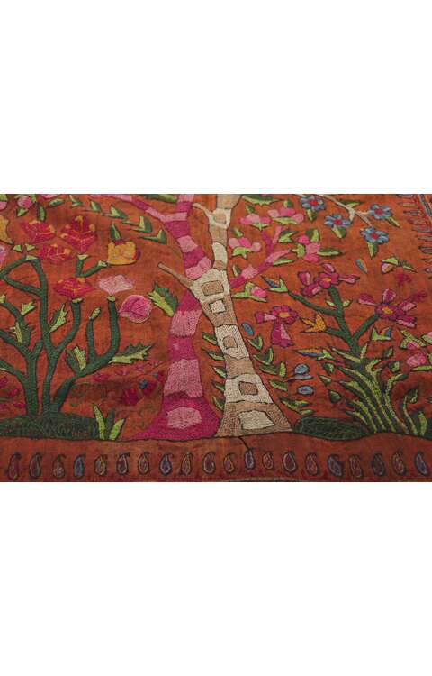 3 x 9 Antique Kerman Embroidery Pateh Runner 78435