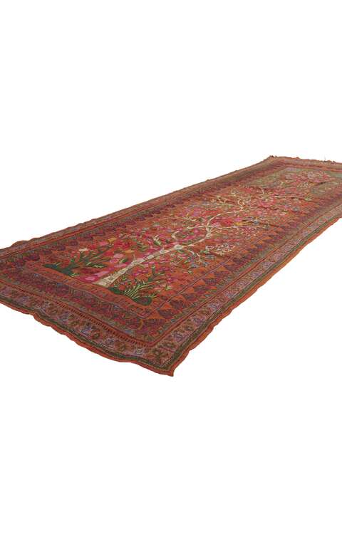 3 x 9 Antique Kerman Embroidery Pateh Runner 78435