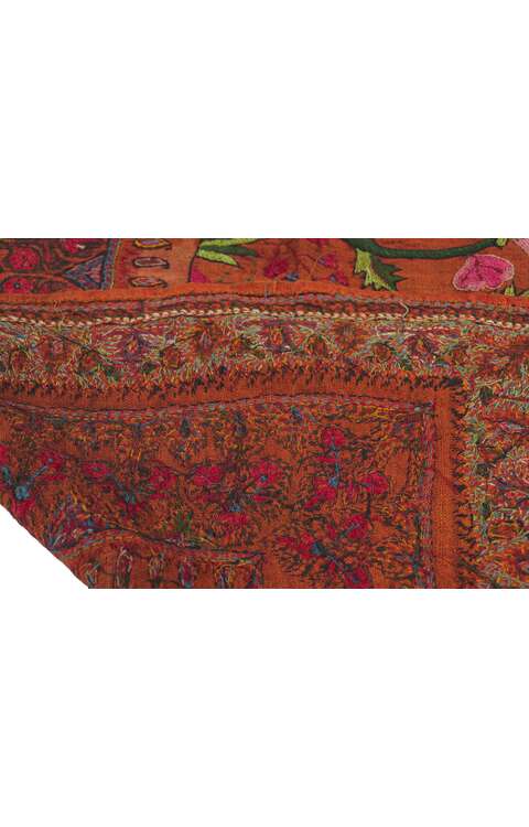 3 x 9 Antique Kerman Embroidery Pateh Runner 78435