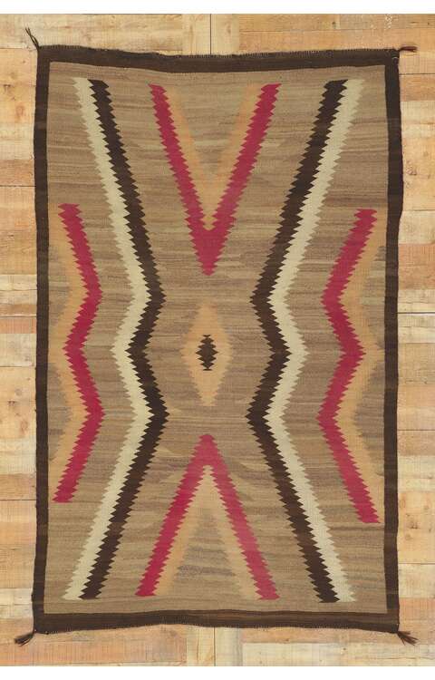 4 x 7 Vintage Navajo Ganado Rug 78431