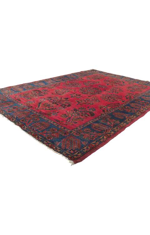 5 x 6 Antique Persian Mohajeran Sarouk Rug 78451