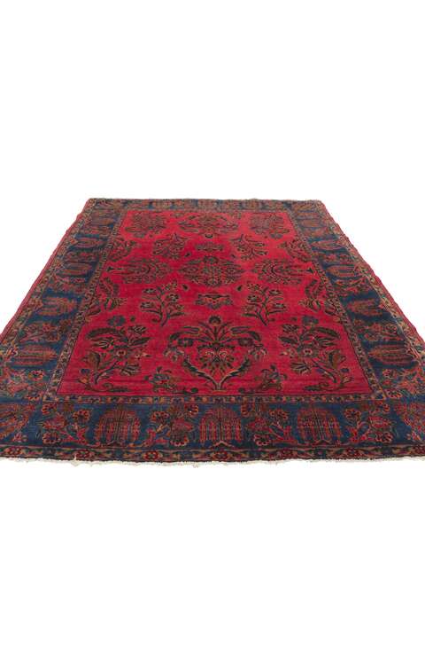 5 x 6 Antique Persian Mohajeran Sarouk Rug 78451