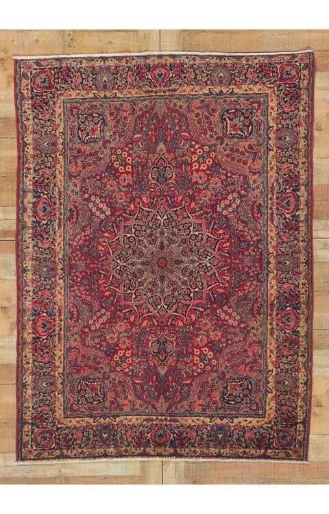 5 x 6 Antique Persian Tabriz Rug 61214