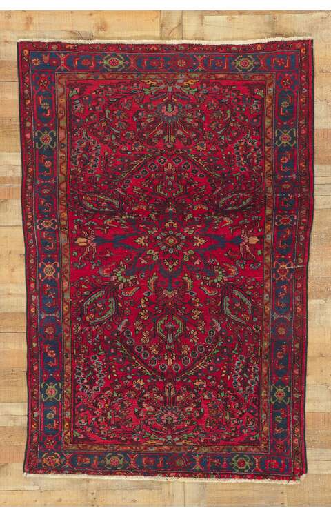 5 x 7 Antique Persian Hamadan Rug 78453