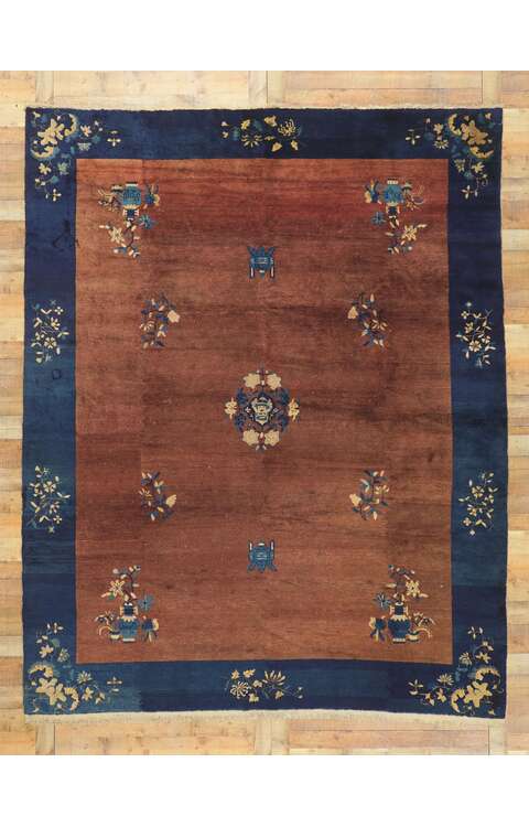 9 x 11 Antique Chinese Peking Rug 78422