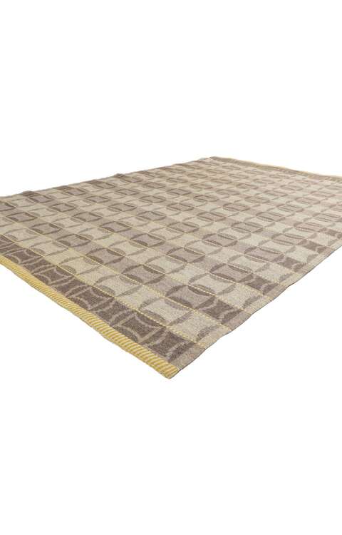 5 x 8 Vintage Swedish Kilim Rollakan Rug 78468