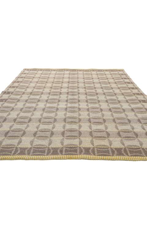 5 x 8 Vintage Swedish Kilim Rollakan Rug 78468