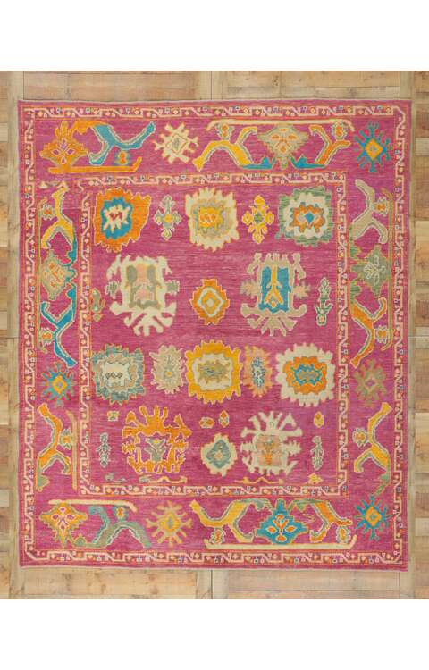 8 x 10 Colorful Turkish Oushak Rug 51891