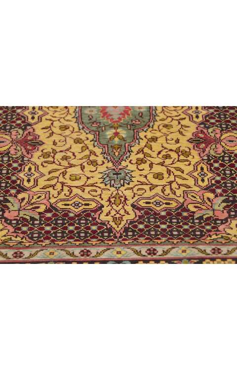 1 x 2 Vintage Turkish Silk Hereke Rug 78516