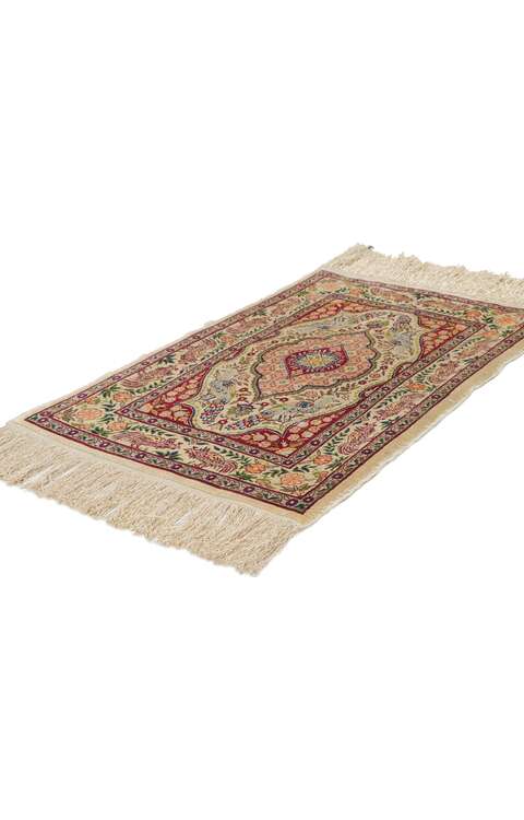 2 x 2 Vintage Turkish Silk Hereke Rug 78515