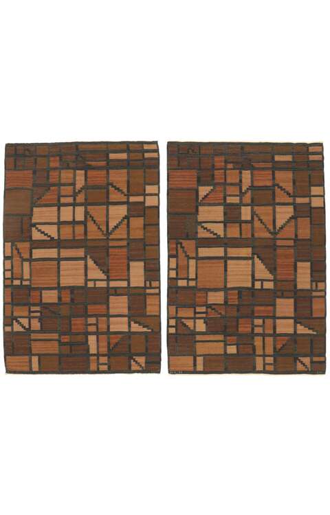 5 x 7 Pair Vintage Swedish Rugs 78485