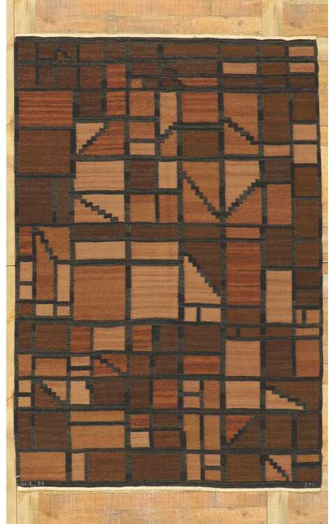 5 x 7 Vintage Swedish Rug Irma Kronlund Rollakan 78486
