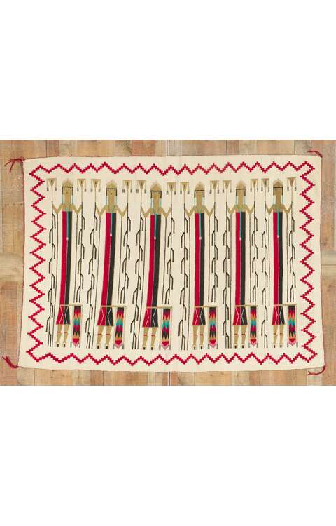 5 x 7 Vintage Yeibichai Navajo Rug 78502