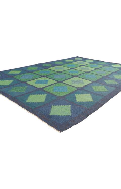 5 x 8 Vintage Swedish Kilim Rug Brita Svefors Rollakan 78493