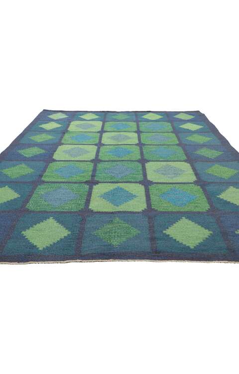5 x 8 Vintage Swedish Kilim Rug Brita Svefors Rollakan 78493