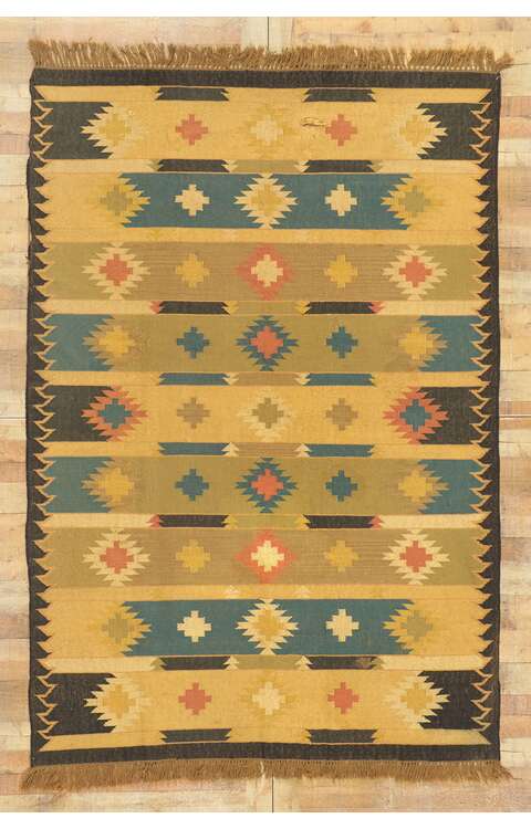 78114 Vintage Indian Kilim Rug 78114