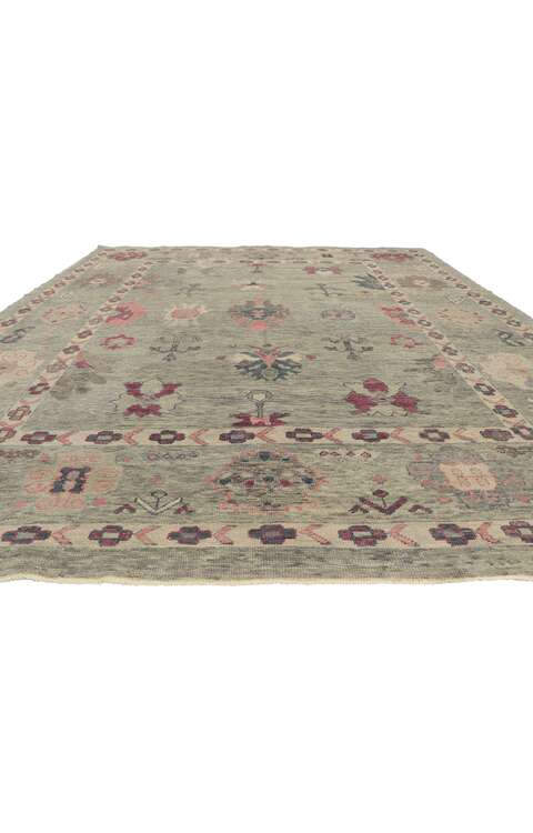 9 x 12 Colorful Turkish Oushak Rug 53863