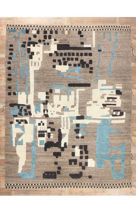 10 x 13 Modern Moroccan High-Low Rug 81007