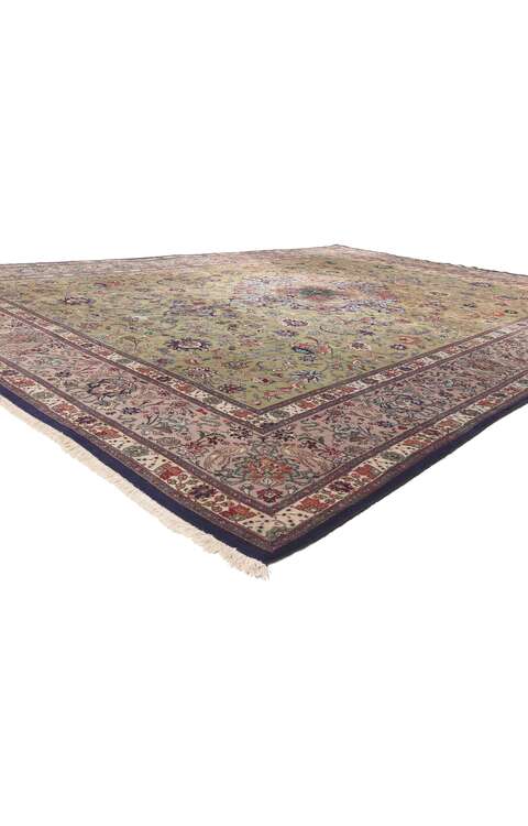 10 x 13 Vintage Persian Tabriz Rug 53864