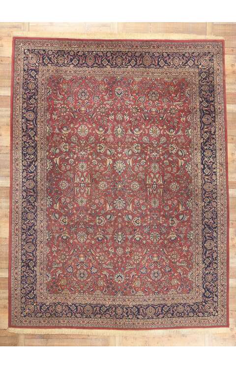 10 x 13 Vintage Indian Tabriz Rug 78543