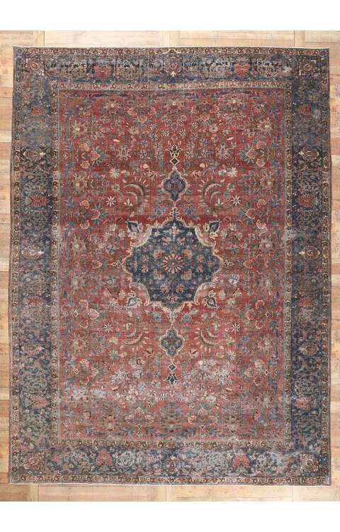 10 x 14 Antique Persian Tabriz Rug 61260