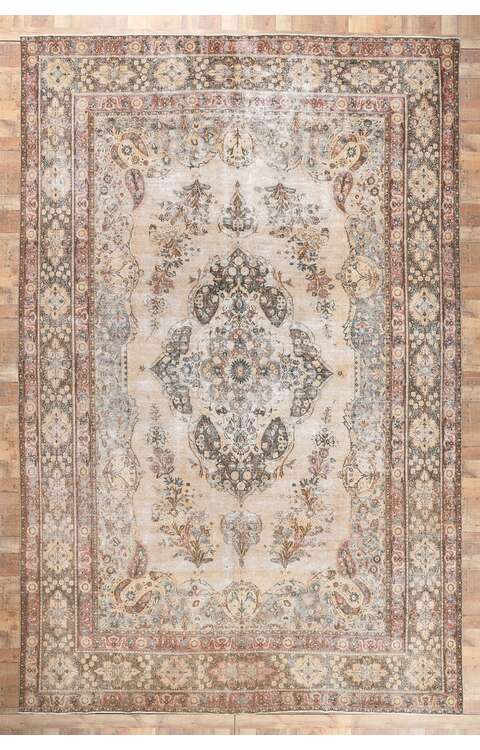 11 x 16 Antique Persian Mashhad Rug 61259