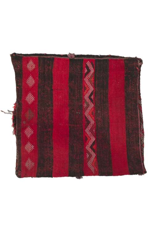 1 x 1 Moroccan Tribal Textile Fragment 78448